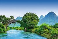Wizard+Genius Bridge Crosses A River In China Vlies Fotobehang 384x260cm 8-banen