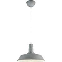 BES LED Led Hanglamp - Hangverlichting - Trion Wulo - E27 Fitting - Rond - Beton - Aluminium