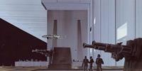 Komar Star Wars Classic RMQ Death Star Hangar Vlies Fototapete 500x250cm 10-Bahnen
