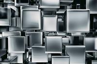 Dimex Metal Cubes Vlies Fotobehang 375x250cm 5-banen