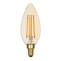 markenlos Noxion Lucent LED E14 Kerze Fadenlampe Messing 4.1W 350lm - 822 Extra Warmweiß Dimmbar - Ersatz für 40W