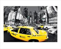 Pyramid Rush Hour Times Square Yellow Cabs Kunstdruk 80x60cm