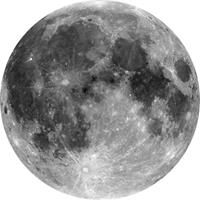 Komar Moon Vlies Fotobehang 125x125cm rond