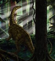 Komar Riojasaurus Forest Vlies Fotobehang 250x280cm 5-banen