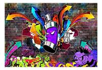 Artgeist Graffiti Colourful Attack Vlies Fotobehang 100x70cm