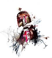 Komar Star Wars Watercolor Boba Fett Vlies Fotobehang 250x280cm 5-banen