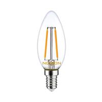 markenlos Noxion Lucent led E14 Kerze Fadenlampe Klar 2.5W 250lm - 827 Extra Warmweiß Dimmbar - Ersatz für 25W