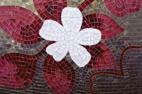 Dimex Red Mosaic Vlies Fotobehang 375x250cm 5-banen