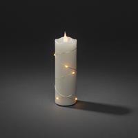 Konstmide CHRISTMAS LED-Wachskerze creme Lichtfarbe Bernstein 15,2 cm