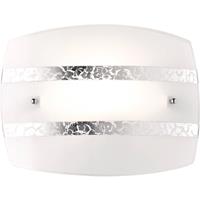 BES LED Led Wandlamp - Wandverlichting - Trion Niki - E27 Fitting - Rond at Zilver - Glas