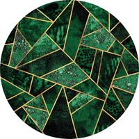Wizard+Genius Dark Green Emeralds Vlies Fotobehang 140x140cm rond