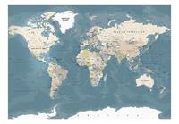 Artgeist Vintage World Map Vlies Fotobehang 100x70cm
