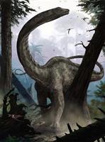 Komar Rebbachisaurus Vlies Fotobehang 184x248cm 2-banen