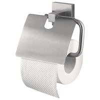 Haceka Mezzo Toilettenpapierhalter mit Klappe 14,2x5x12,9cm Edelstahl-Optik