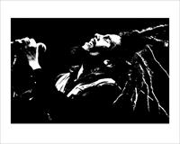 Pyramid Bob Marley Black and White Kunstdruk 40x50cm