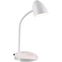 BES LED Led Tafellamp - Tafelverlichting - Trion Lida - 4w - Warm Wit 3000k - Rond at Wit - Kunststof