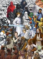 Komar Star Wars Classic Cartoon Collage Fotobehang 184x254cm 4-delig