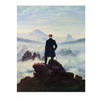 Caspar David Friedrich - Der Wanderer Im Nebelmeer Kunstdruk 70x90cm