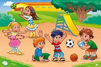 Dimex Kids in Playground Vlies Fotobehang 375x250cm 5-banen