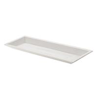 Houten kaarsenbord/plateau rechthoekig white wash x 15 cm -