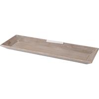 Kaarsenbord/plateau hout wit 20 x 60 cm rechthoekig -