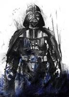 Komar Star Wars Watercolor Vader Vlies Fotobehang 200x280cm 4-banen
