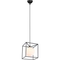BES LED Led Hanglamp - Hangverlichting - Trion Gebia - E27 Fitting - 1-lichts - Vierkant at Zwart - Aluminium