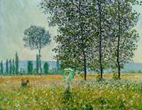 PGM Claude Monet - Felder im Frühling Kunstdruk 90x70cm