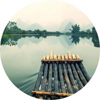 Wizard+Genius Raft Trip in China Vlies Fotobehang 140x140cm rond