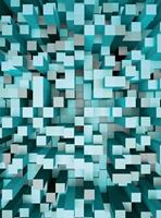 Wizard+Genius 3D Squares Blue Vlies Fotobehang 192x260cm 4-banen