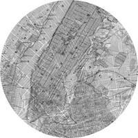 Komar Map Vlies Fotobehang 125x125cm rond