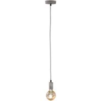 BES LED Led Hanglamp - Hangverlichting - Trion Cardino - E27 Fitting - 1-lichts - Rond - Antiek Grijs - Aluminium