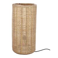 Van der Leeden Tafellamp Fijn Geweven Bamboe - (D)30 X (H)60 Cm