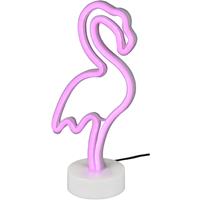 BES LED Led Tafellamp - Trion Flamingo - 1w - Usb - Rond at Wit - Kunststof