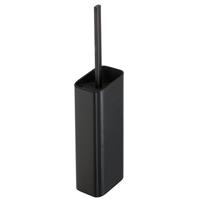 Geesa Shift Toiletborstel met houder Zwart metaal geborsteld (zwarte deksel en borstel) 919911-09-06