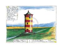 PGM Sabine Gerke - Der Leuchtturm von Pilsum Kunstdruk 30x24cm