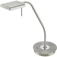 BES LED Led Tafellamp - Trion Bernaro - 12w - Warm Wit 3000k - Dimbaar - Rond at Nikkel - Aluminium