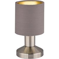BES LED Led Tafellamp - Tafelverlichting - Trion Garno - E14 Fitting - Rond at Bruin - Aluminium