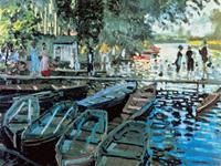 PGM Claude Monet - Bathers at la Grenouillers Kunstdruk 80x60cm