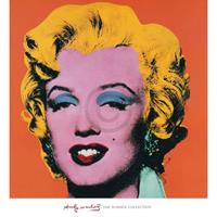 Andy Warhol hot Orange Marilyn Kunstdruk 65x71cm