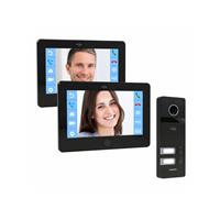 elro Video Türsprechanlage für 2 Familienhaus mit 7 Monitoren und Full HD Kamera