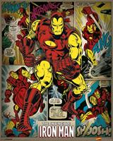 Pyramid Marvel Comics Iron Man Retro Poster 40x50cm