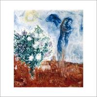 PGM Marc Chagall - Die Liebenden über St.Paul Kunstdruck 70x70cm