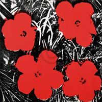 PGM Andy Warhol - Flowers Red 1964 Kunstdruk 91x91cm