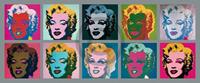 PGM Andy Warhol - Ten Marilyns 1967 Kunstdruk 134x56cm