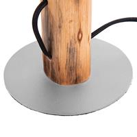 Nino Leuchten Tischlampe Norin mit Gestell aus Eukalyptusholz