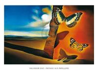 PGM Salvador Dali - Paysage aux papillons Kunstdruk 120x90cm