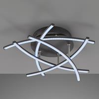 FISCHER & HONSEL LED plafondlamp Cross Tunable White, 5-lamps zwart