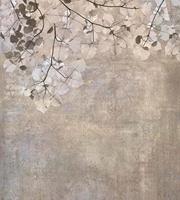 Dimex Beige Leaves Abstract Fotobehang 225x250cm 3-banen
