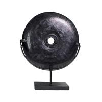 Bazar Bizar Ornament The Black River Stone on Stand groot
